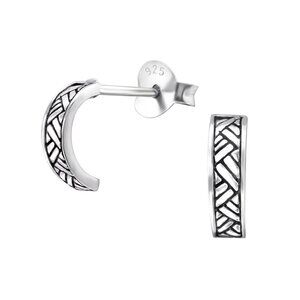 Chic Sterling Silver Tiny Huggie Hoops - Delicate Half Hoop Earrings